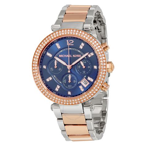 michael kors blue watch women|michael kors blue chronograph.